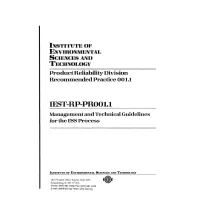 IEST RP-PR001.1