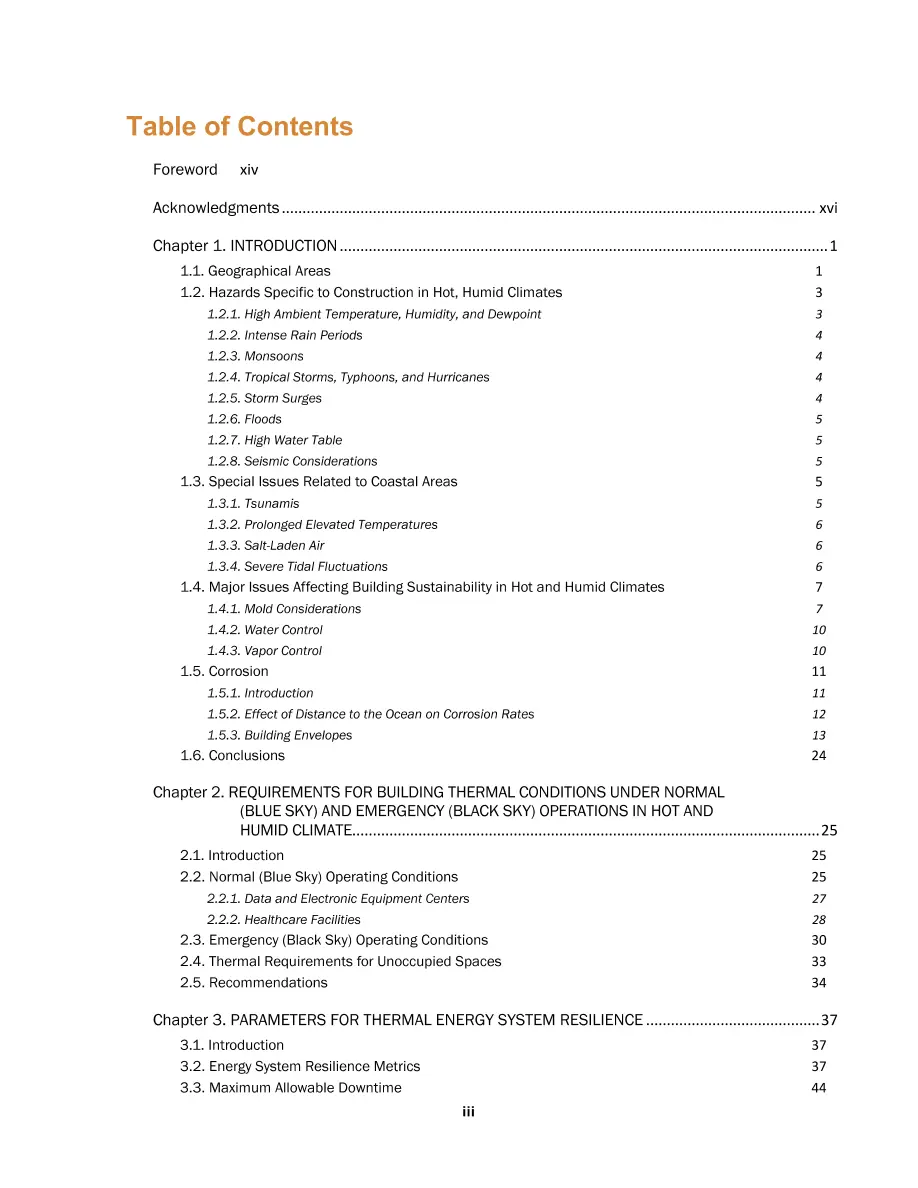 Guide for Resilient Energy Systems Design in Hot and Humid Climates