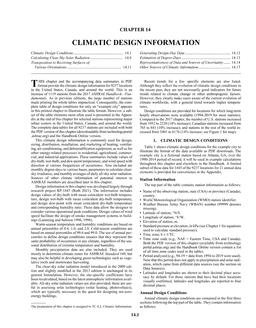 F14 -- Climatic Design Information (SI)